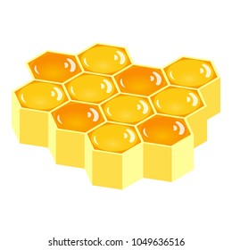 Honeycomb icon. Isometric illustration of honeycomb vector icon for web