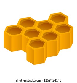 Honeycomb icon. Isometric of honeycomb vector icon for web design isolated on white background