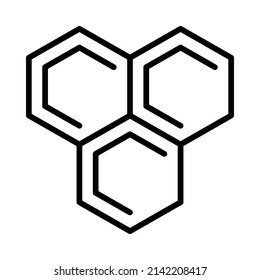 Honeycomb Icon. Line Art Style Design Isolated On White Background