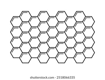 Honeycomb icon. Linear style. Vector icon.