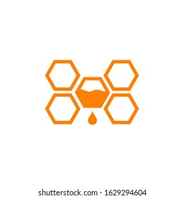 Honeycomb icon logo design vector illustration template