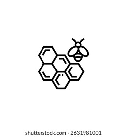  Honeycomb icon logo flat vector design