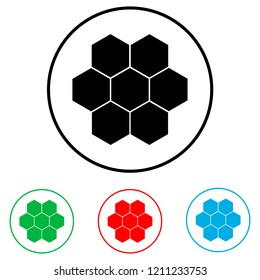 Honeycomb icon, logo on white background