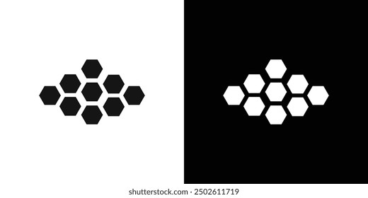 Honeycomb icon logo set vector