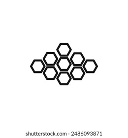 Honeycomb icon logo sign vector outline