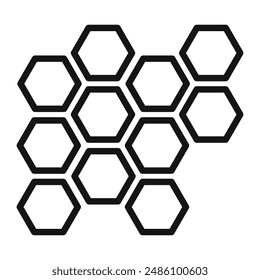 Honeycomb icon mark in filled style