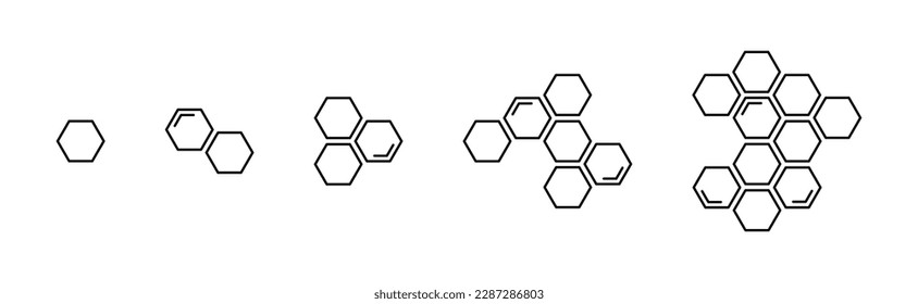 Icono de Honeycomb. Colección de iconos naturales del peine de miel. Iconos de la línea de colmena de Beeswax.