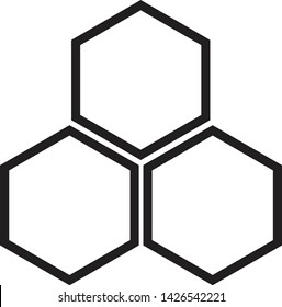 Honeycomb icon on white background. flat style. Honeycomb icon for your web site design, logo, app, UI. Honeycomb logo. Honeycomb sign. 