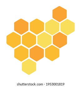 honeycomb icon on white background. flat style design.