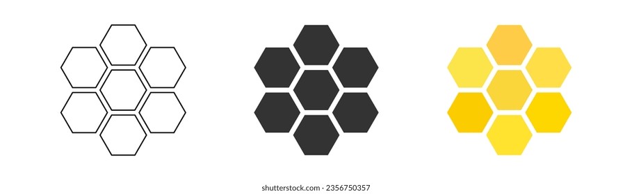 Honeycomb icon. On a white background. Vector.