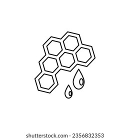 icono de honeycomb en fondo blanco, ilustración vectorial