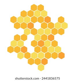 a honeycomb icon on a white background. the design is in a flat style. Vector illustration.