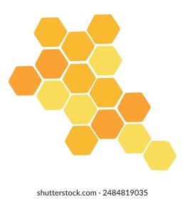 a honeycomb icon on a white background. the design is in a flat style. Vector illustration.