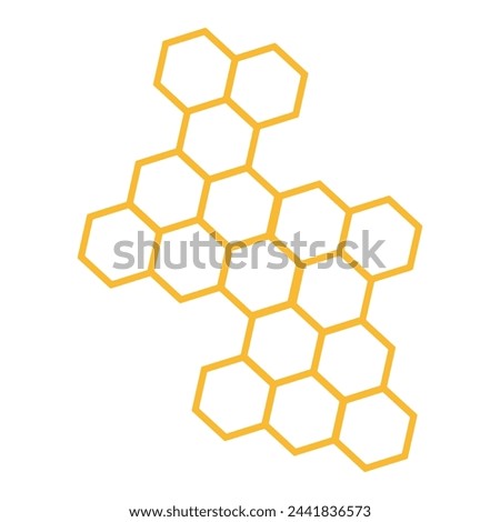 a honeycomb icon on a white background. the design is in a flat style. Vector illustration.