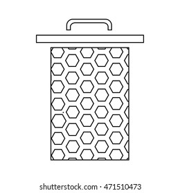 Honeycomb icon in outline style isolated on white background
