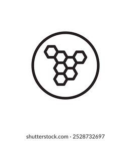 honeycomb icon Outline vector for web ui