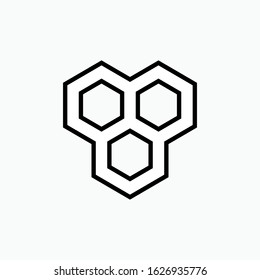 Honeycomb Icon. Polygon Sign & Symbol - Vector.