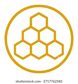 Vector de sello de icono de panal sobre fondo blanco
Icono de sello de Vector