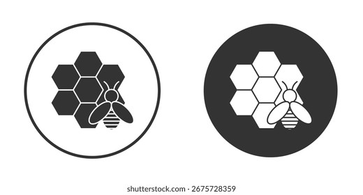Wabensymbol. Designs von Schildern. festes Piktogramm