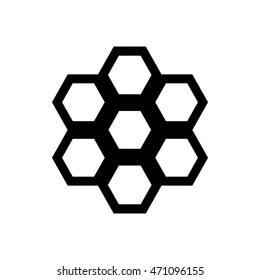 Honeycomb icon in simple style on a white background