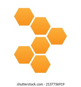 Honeycomb icon. Honeycomb symbol. Hexagon sign. Vector illustration isolated on white.