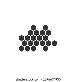 honeycomb icon template color editable. honeycomb symbol vector sign isolated on white background. 