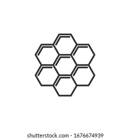 honeycomb icon template color editable. honeycomb symbol vector sign isolated on white background. 