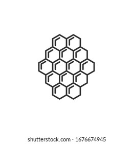 plantilla de icono de Honeycomb editable en color. símbolo de abeja símbolo vectorial aislado en fondo blanco. 
