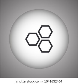 honeycomb icon vector