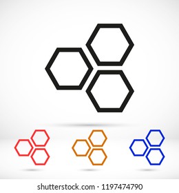 honeycomb icon vector