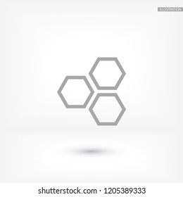 honeycomb icon vector