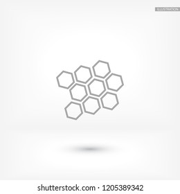 honeycomb icon vector