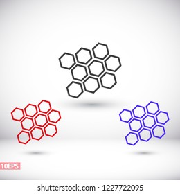 honeycomb icon vector