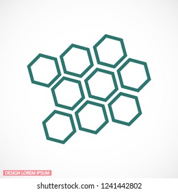honeycomb icon vector