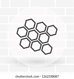 honeycomb icon vector