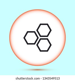 honeycomb icon vector