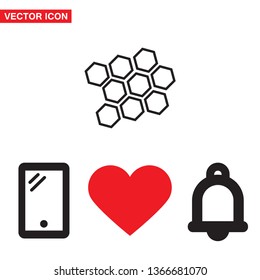 honeycomb icon vector