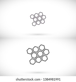 honeycomb icon vector  