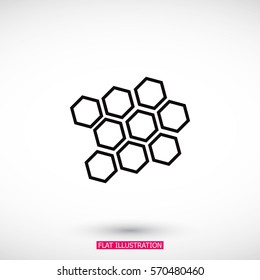 honeycomb icon vector