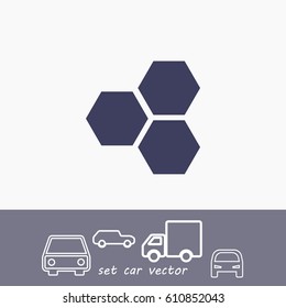 honeycomb icon vector