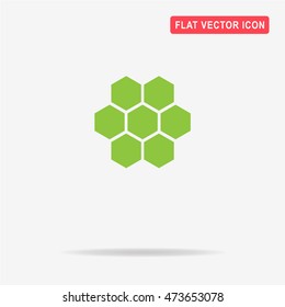 Honeycomb icon. Vector concept illustration for design.