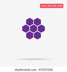 Honeycomb icon. Vector concept illustration for design.