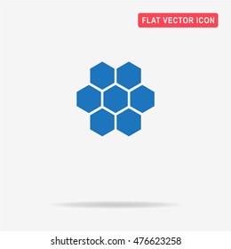 Honeycomb icon. Vector concept illustration for design.