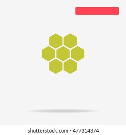Honeycomb icon. Vector concept illustration for design.