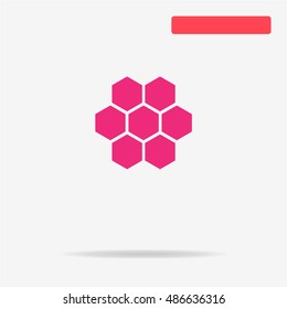 Honeycomb icon. Vector concept illustration for design.