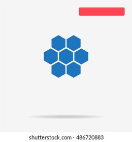 Honeycomb icon. Vector concept illustration for design.