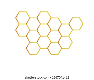 Honeycomb icon vector. Honey cells