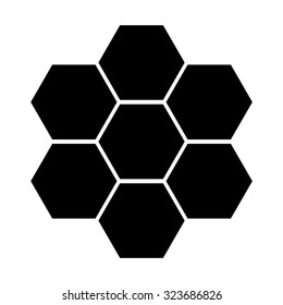 Honeycomb icon . Vector illustration