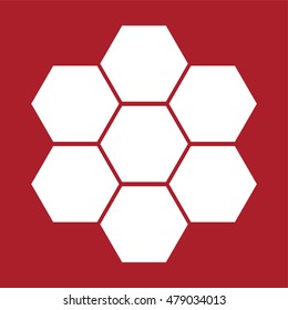 Honeycomb icon . Vector illustration