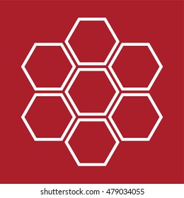 Honeycomb icon . Vector illustration